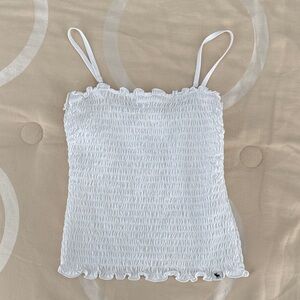 Abercrombie Kids White Ruffled Camisole